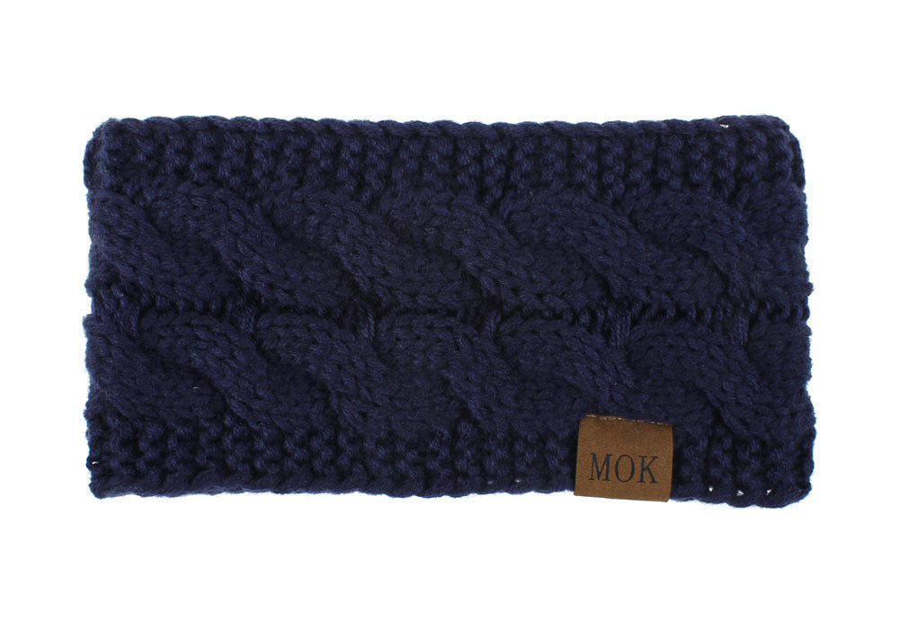 Fleece-lined Knitted Ear Warmer Sports Headband