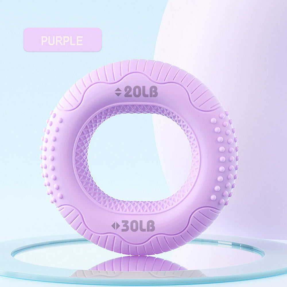 Silicone Adjustable Hand Grip Arm Strength Exercise Gripping Ring Fitness Gym