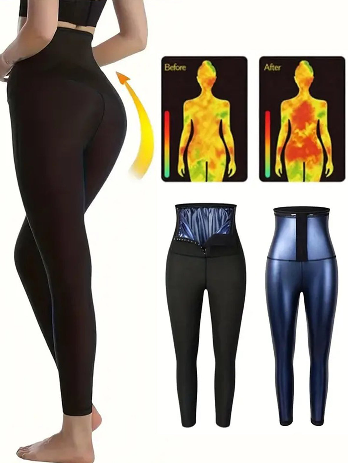 Sauna Sweat Pants For Women High Waist Compression Slimming Leggings Workout