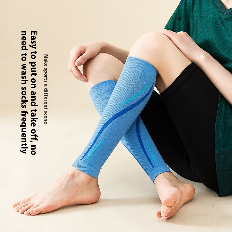 Sports Compression Leg Warmer Running Fitness Skipping Rope Long Tube Gaurd Set