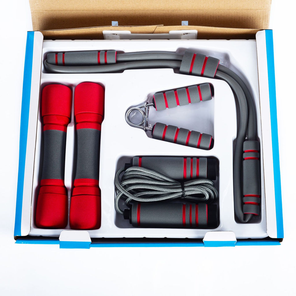 Women's Fitness Skipping Rope Spring Grip Chest Expander Dumbbell Equipment Set