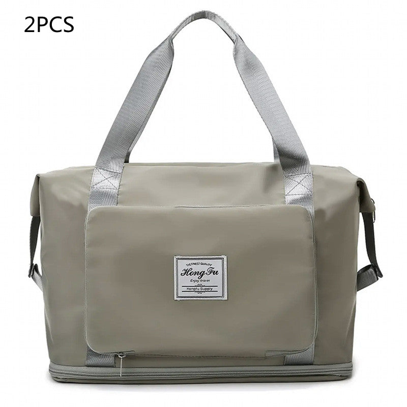 Foldable Large Capacity Women Gym Bags Shoulder Bag Training Travel Handle