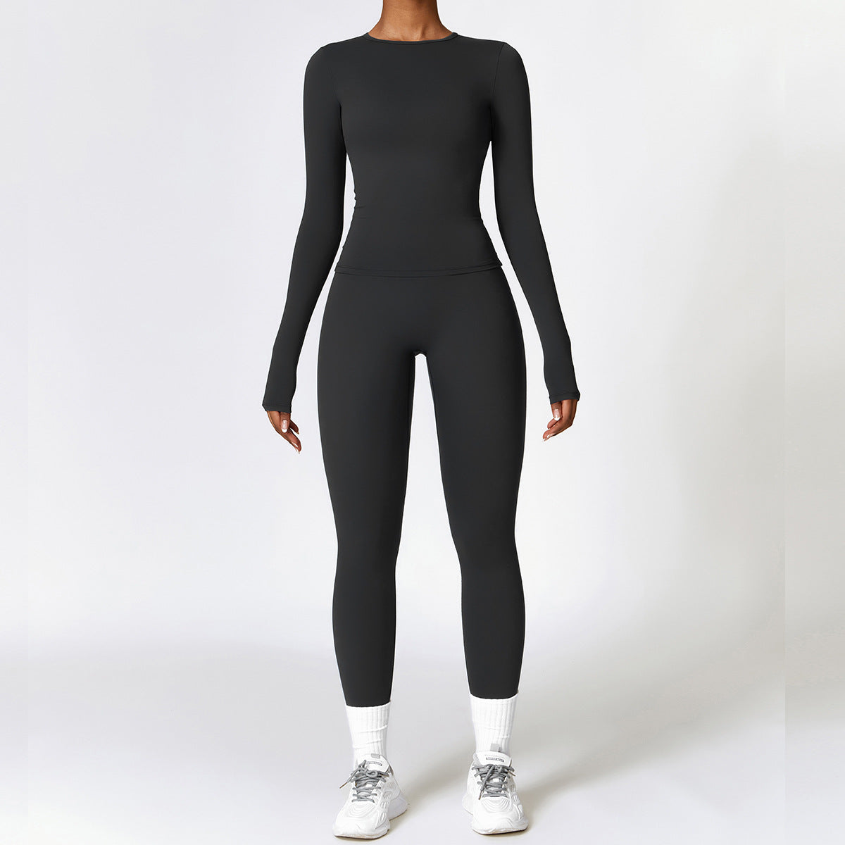 Tight-fitting Brushed Yoga Suit Quick-drying Fitness Clothes Long Sleeve