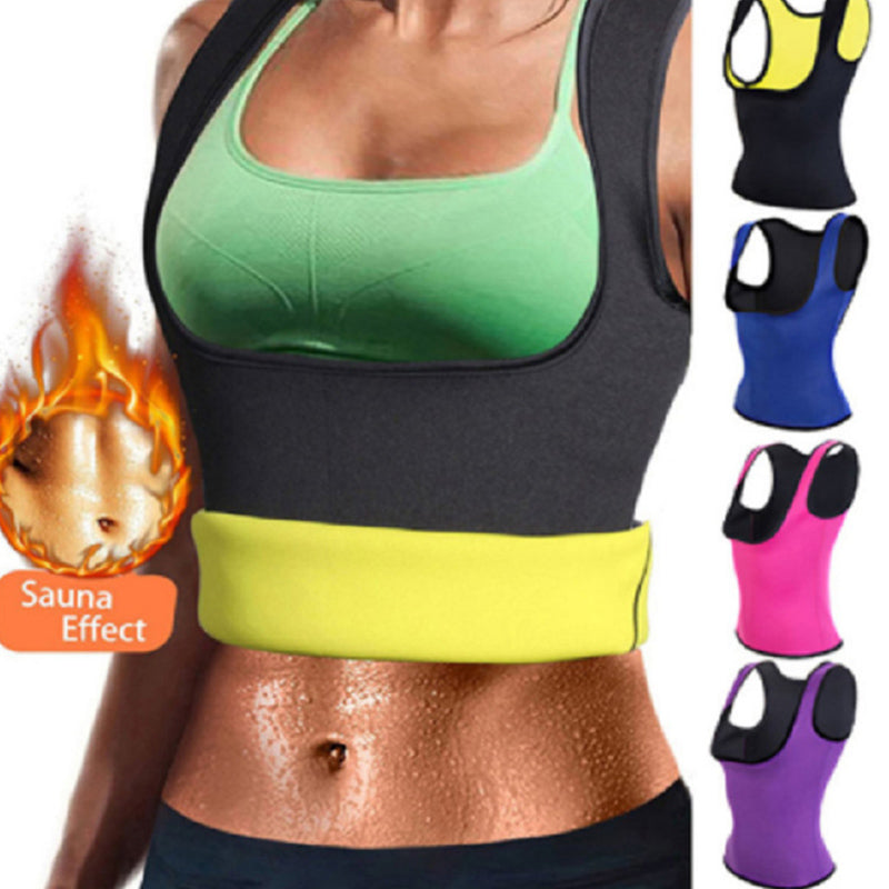 Women Neoprene Shaperwear Waist Traine Push Up Vest Tummy Belly Girdle Body