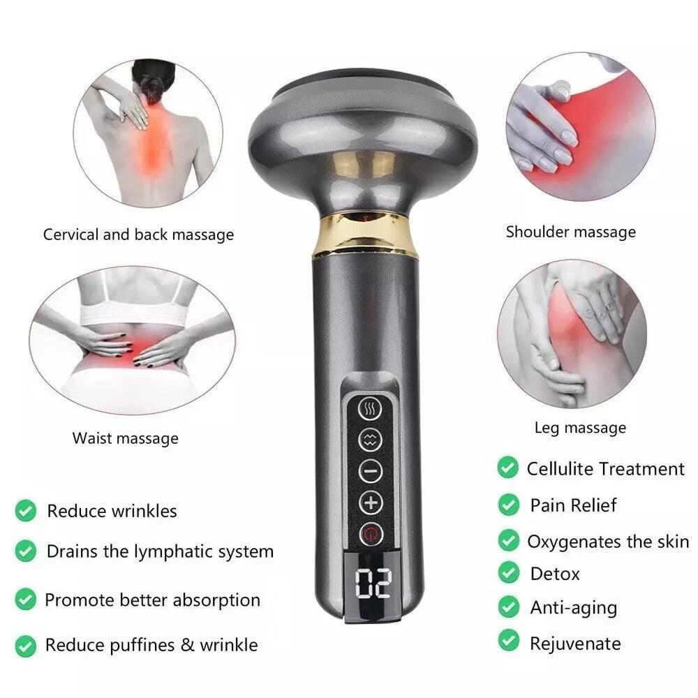 12 Levels Electric Cupping Massager Vacuum Suction Guasha Anti Cellulite