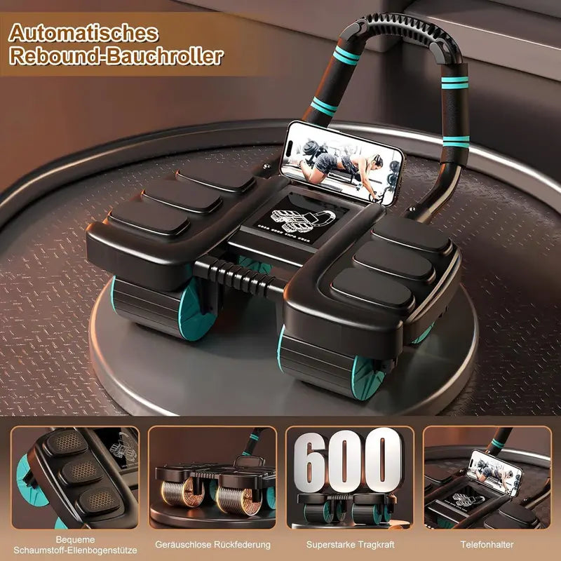 Automatic Rebound Abdominal Wheel Roller - 4 Design Abs With Elbow