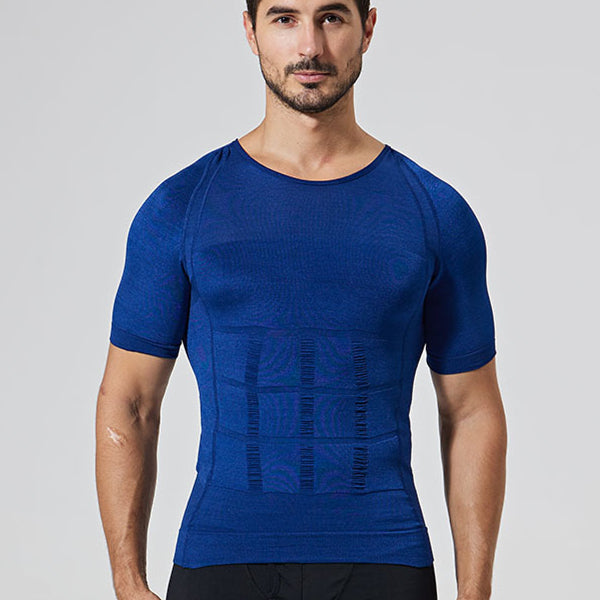 140D Men's Vest Shapewear Men Body Toning T-shirt Slimming Shaper Corrective