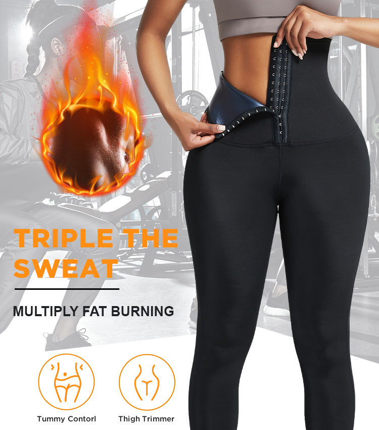 Sauna Long Pants Fitness Exercise Thermo Sweat Leggings Training Slimming Pant