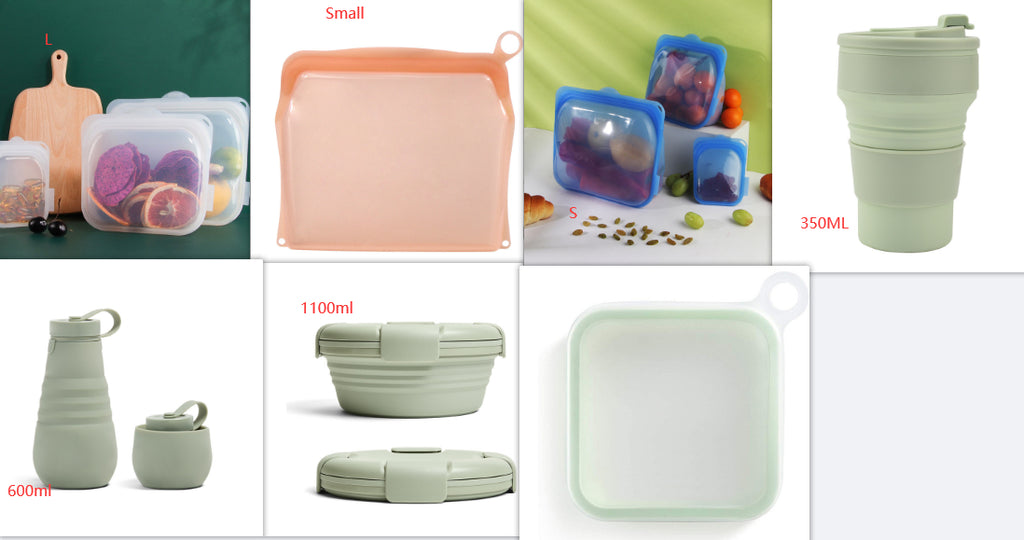 Portable Silicone Sandwich Toast Lunch Box Bento Microwave Fridge Food Storage