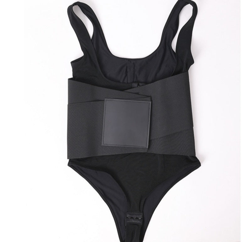 Belly Contracting Sports Waist Seal Breathable Shapewear Fitness Breasted Hip