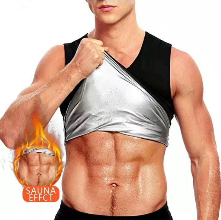 Fitness Corset Men's Shapewear Heat Trapping Shirt Sweat Body Shaper Vest