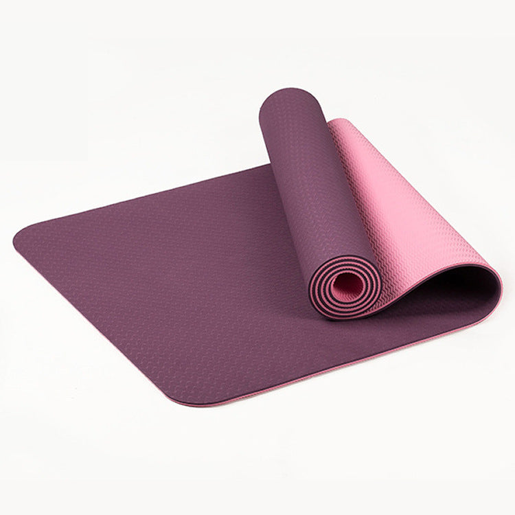 Thickened 8mm Two-color Long Yoga Mat
