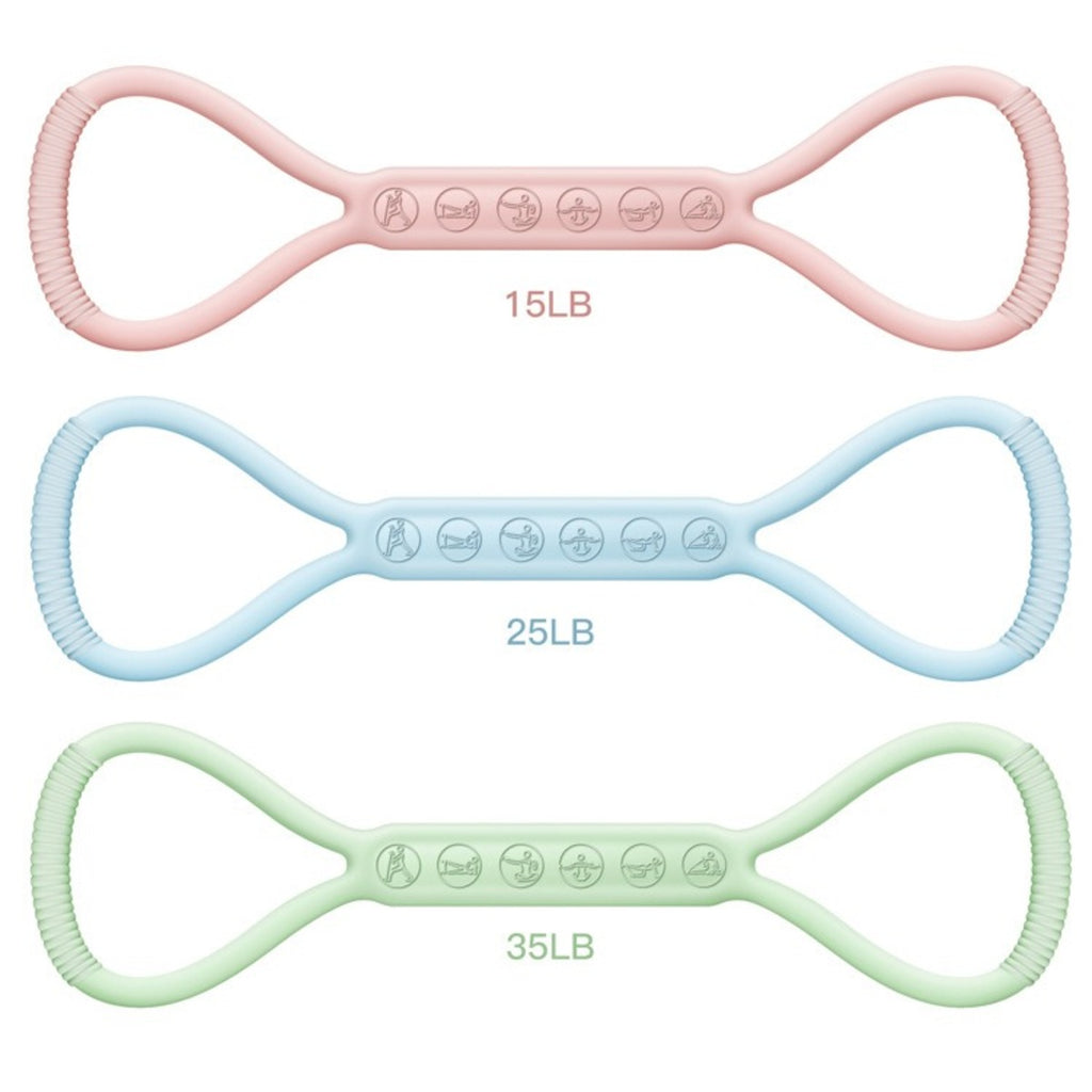 8-character Puller, Silicone Yoga Auxiliary Home Elastic Band Mini Kit, A Set