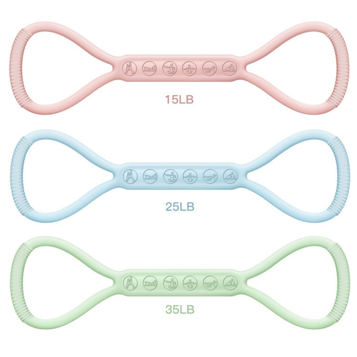 8-character Puller, Silicone Yoga Auxiliary Home Elastic Band Mini Kit, A Set
