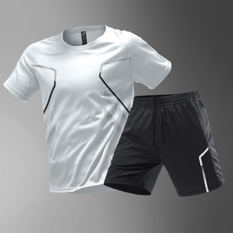 Men's T-shirts Sports Running T-shirt Color Block Men Quick-drying Breathable