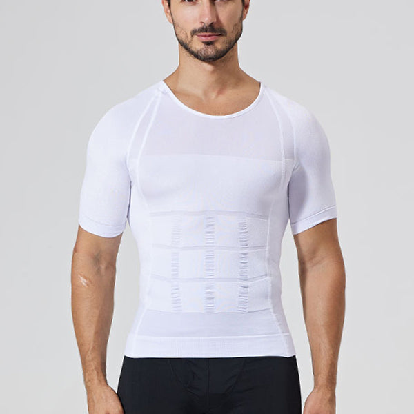 140D Men's Vest Shapewear Men Body Toning T-shirt Slimming Shaper Corrective