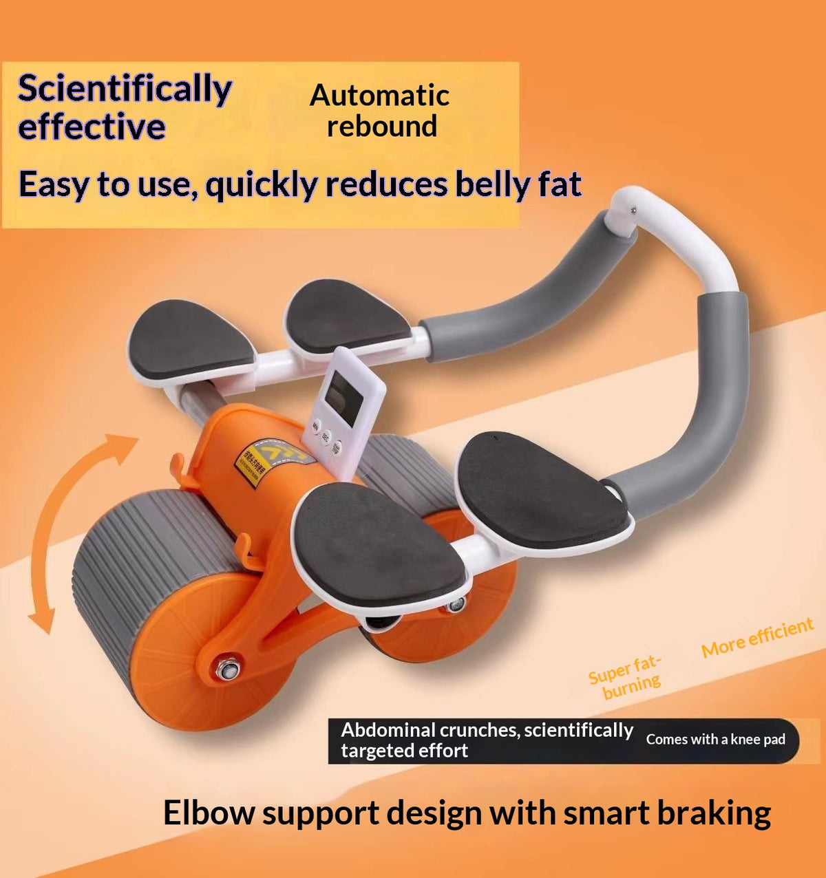 Abdominal Wheel Automatic Rebound Belly Contracting And Rolling Exercise Muscle