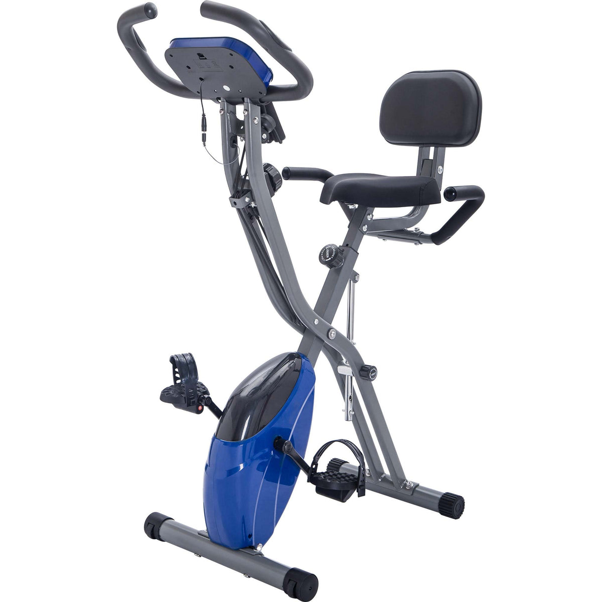 Folding Exercise Bike Fitness Upright Recumbent X-bike Adjustable Resistance