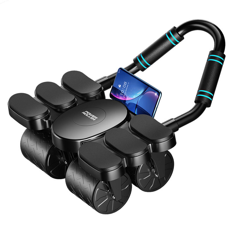 Four-wheel Abdominal Wheel Automatic Rebound Muscle Training Firm Abs Thin