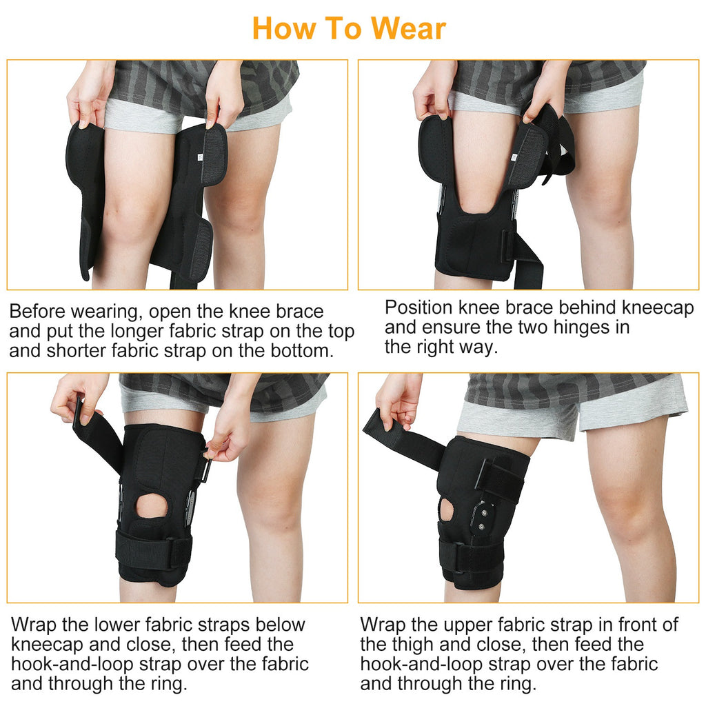 Sport Knee Brace Adjustable Open Patella Support Compression Wrap For Running