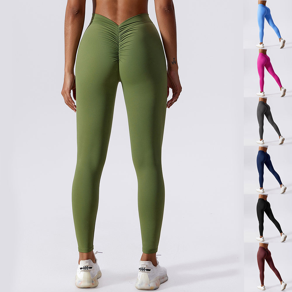 Slim Yoga Fitness Pants Breathable Quick-drying Leggings Peach Hip Lifting