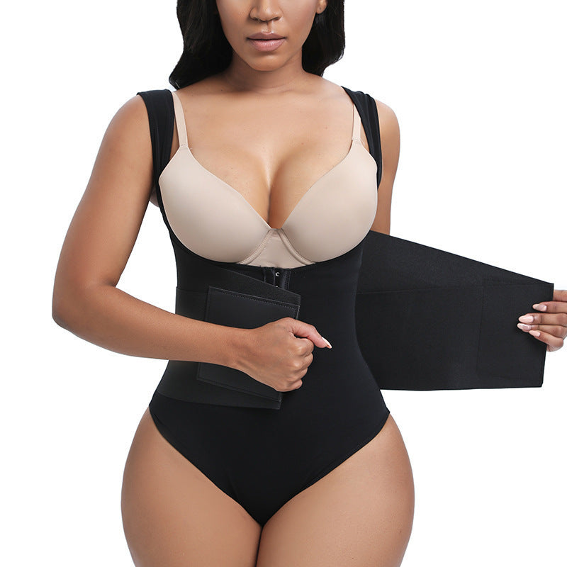Belly Contracting Sports Waist Seal Breathable Shapewear Fitness Breasted Hip