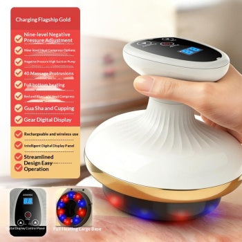 Electric Gua Sha Board Beauty Massager Cupping Device Meridian Brush Home