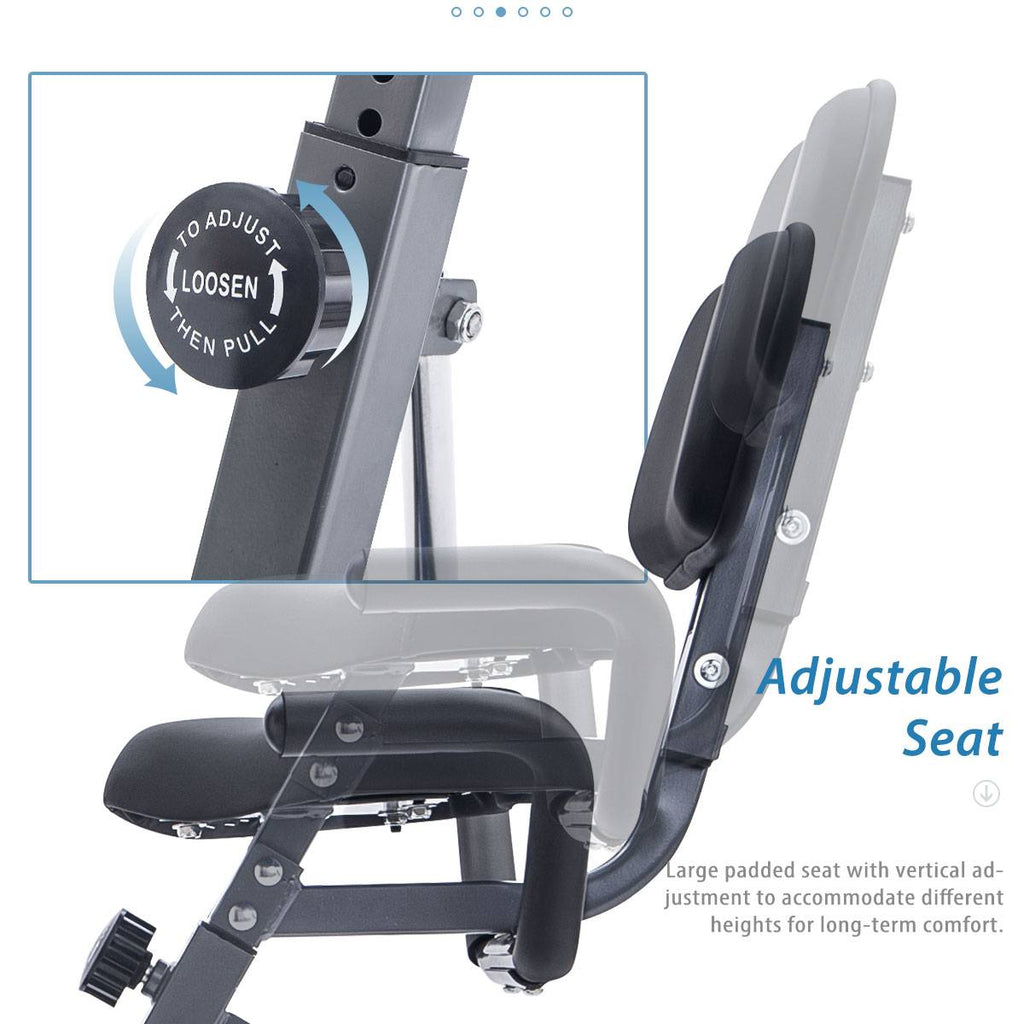 Folding Exercise Bike Fitness Upright Recumbent X-bike Adjustable Resistance