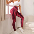 Tie Dye Aurora Print Sports Pants Seamless High Waisted Fitness Yoga For Women
