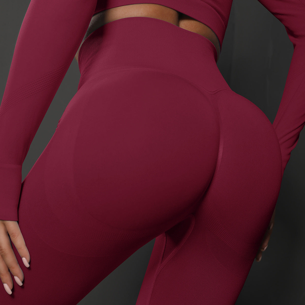 High Waist Seamless Yoga Pants Women's Solid Color Full Length Leggings Fitness