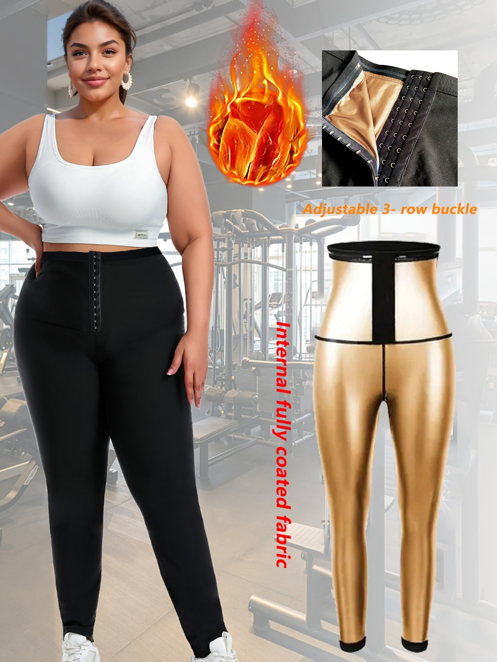 Sauna Leggings Suits For Women Sweat Pants High Waist Compression Slimming