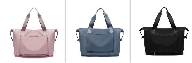 Foldable Large Capacity Women Gym Bags Shoulder Bag Training Travel Handle