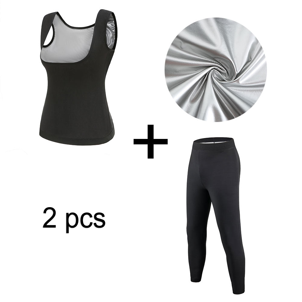 Ladies' Silver-coated Corset, Abdomen, Plastic Waist, Sauna Vest, Wicking