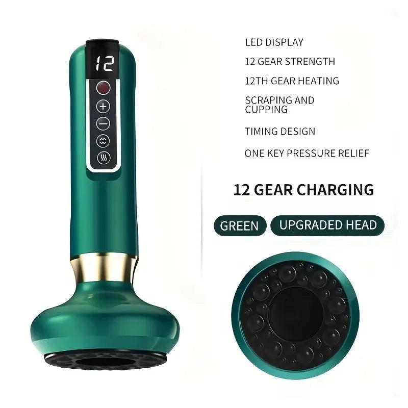 Body Gua Sha Scraping Massager. 12 Level Electric Vacuum Cupping Massager