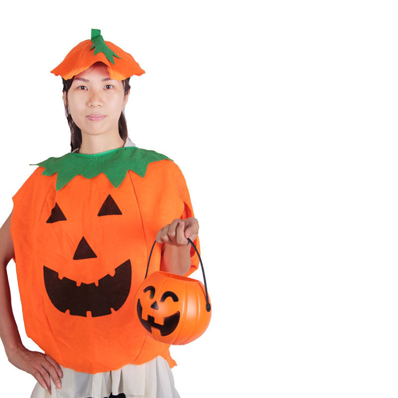 Halloween Costume Into Performance Pumpkin Lamp Modeling Wear