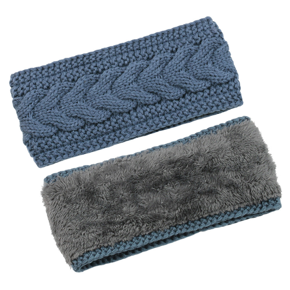 Fleece-lined Twist Knitted Sports Headband