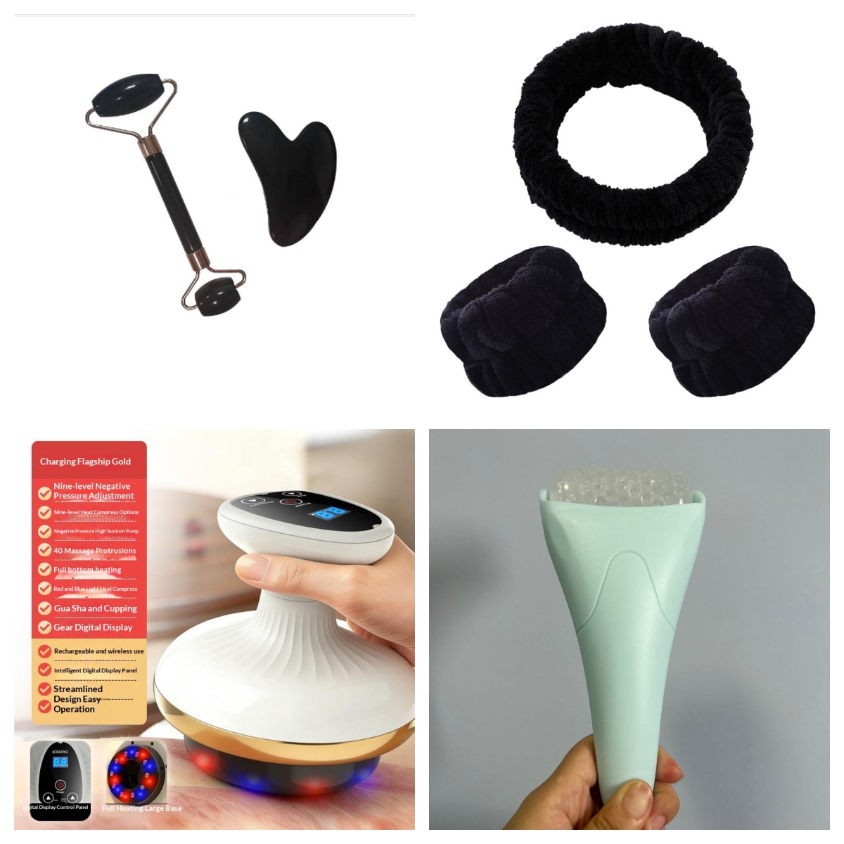 Electric Gua Sha Board Beauty Massager Cupping Device Meridian Brush Home
