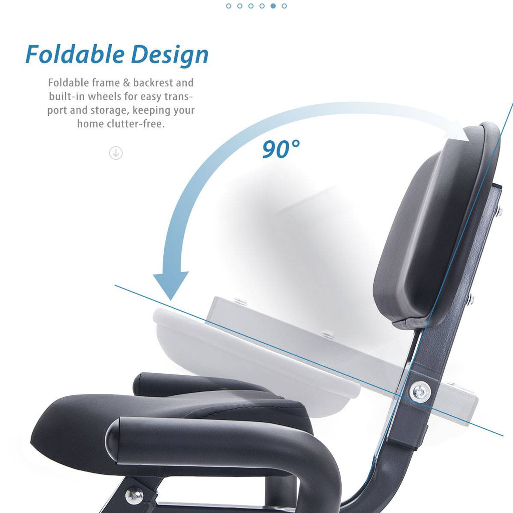 Folding Exercise Bike Fitness Upright Recumbent X-bike Adjustable Resistance