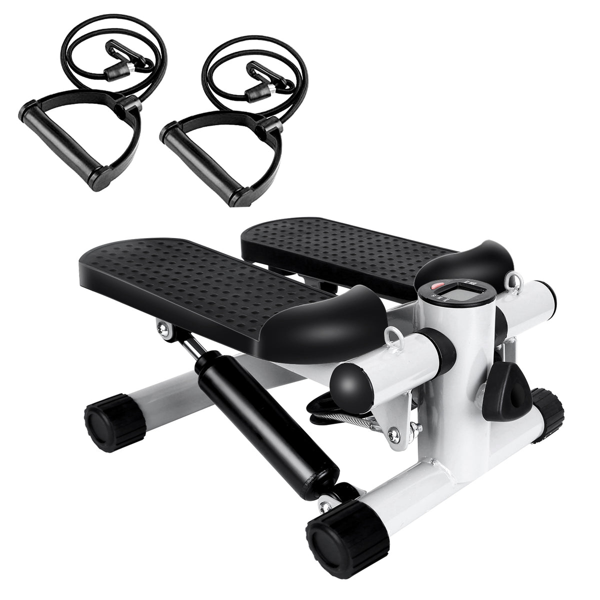 Stepper For Exercise Mini Fitness With 2 Resistance Bands LCD Monitor Max