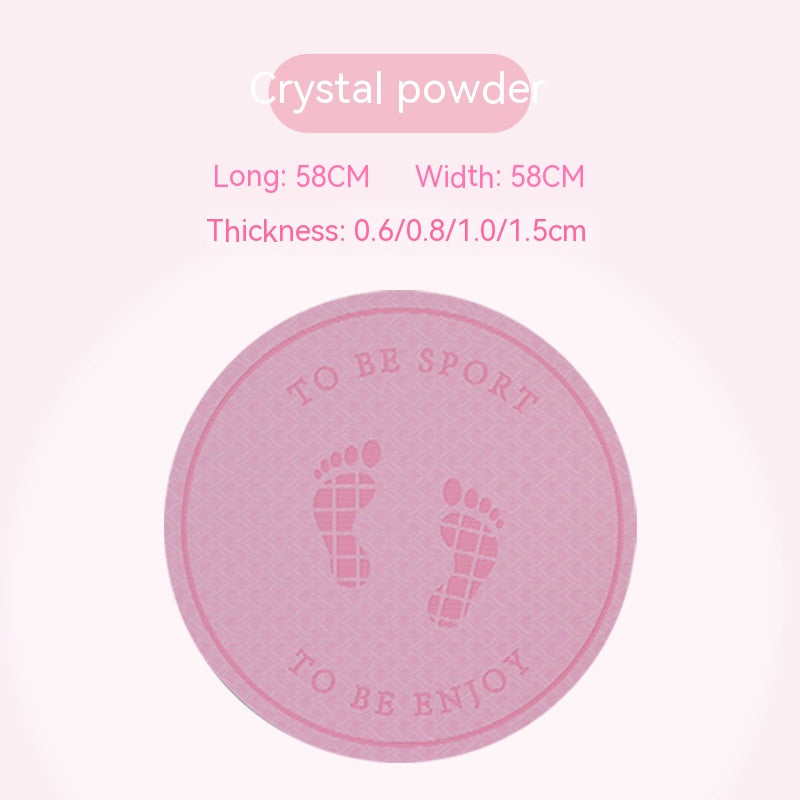 Round TPE Exercise Mat for Skipping & Yoga