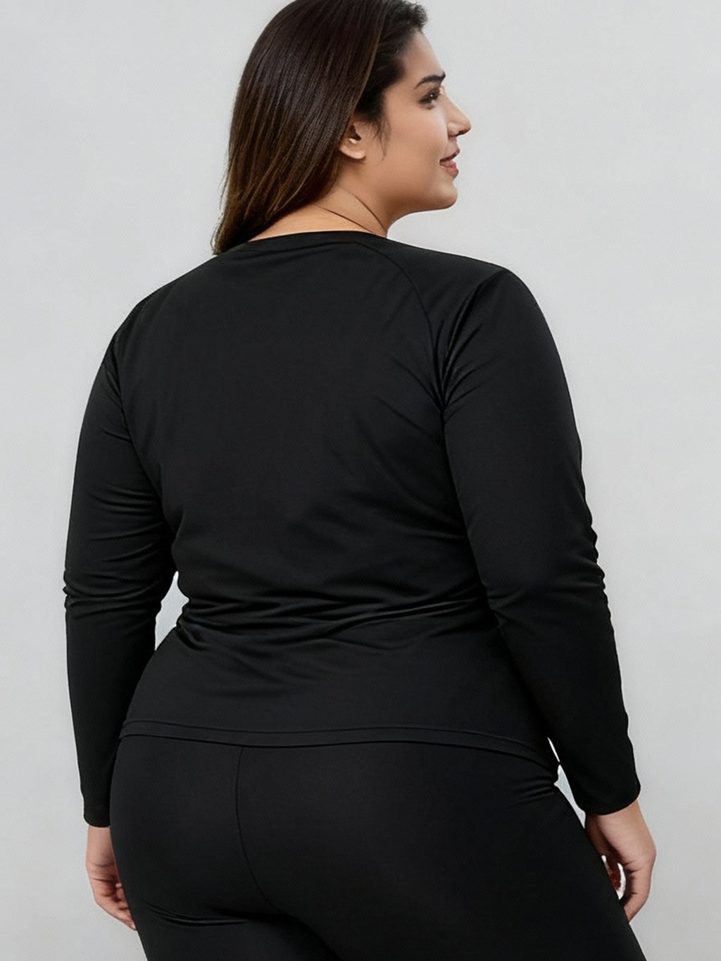 Plus Size Sauna Shirt For Women Long Sleeve Suit Heat Trapping Workout Shirts