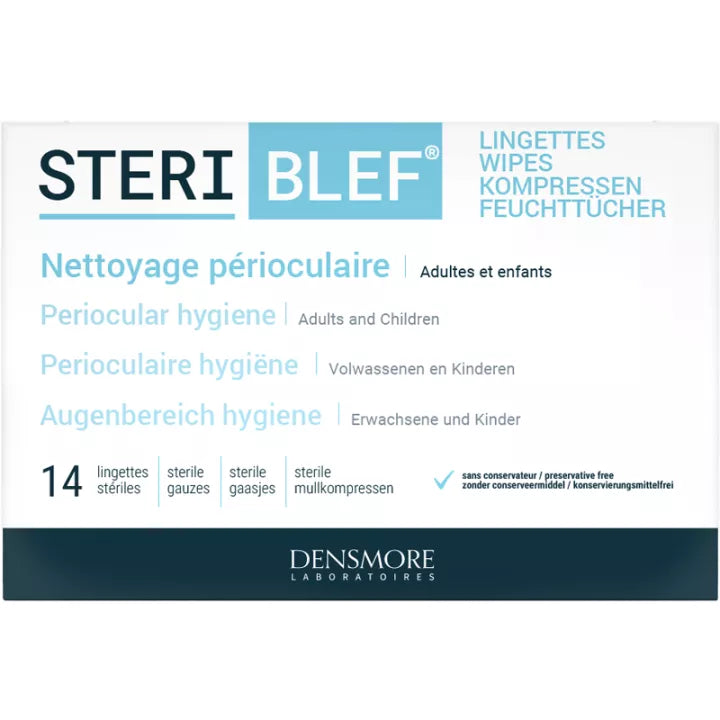 Steriblef Densmore Eyelid and Eyelash Cleansing Wipes