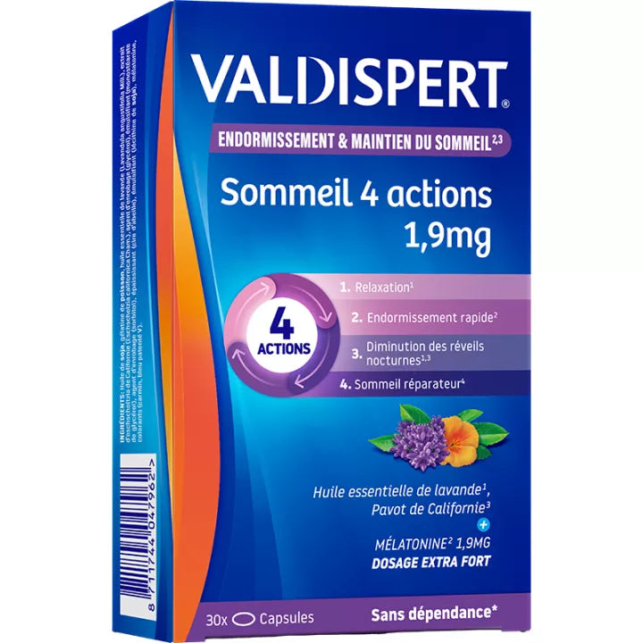 Valdispert Melatonin 1.9 mg 4-in-1 30 Tablets