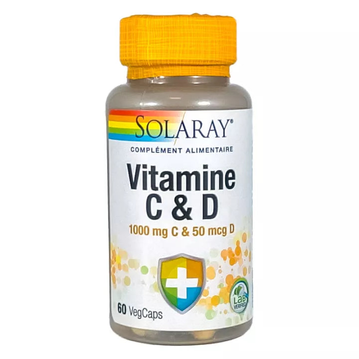 Solaray Vitamin C 1000 mg & Vitamin D 50 µg 60 Capsules