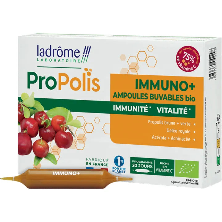 Ladrôme Organic Propolis Immuno+ 20 Ampoules