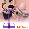 4-Level Resistance Bands Set with Non-Slip Handles for Yoga and Pilates