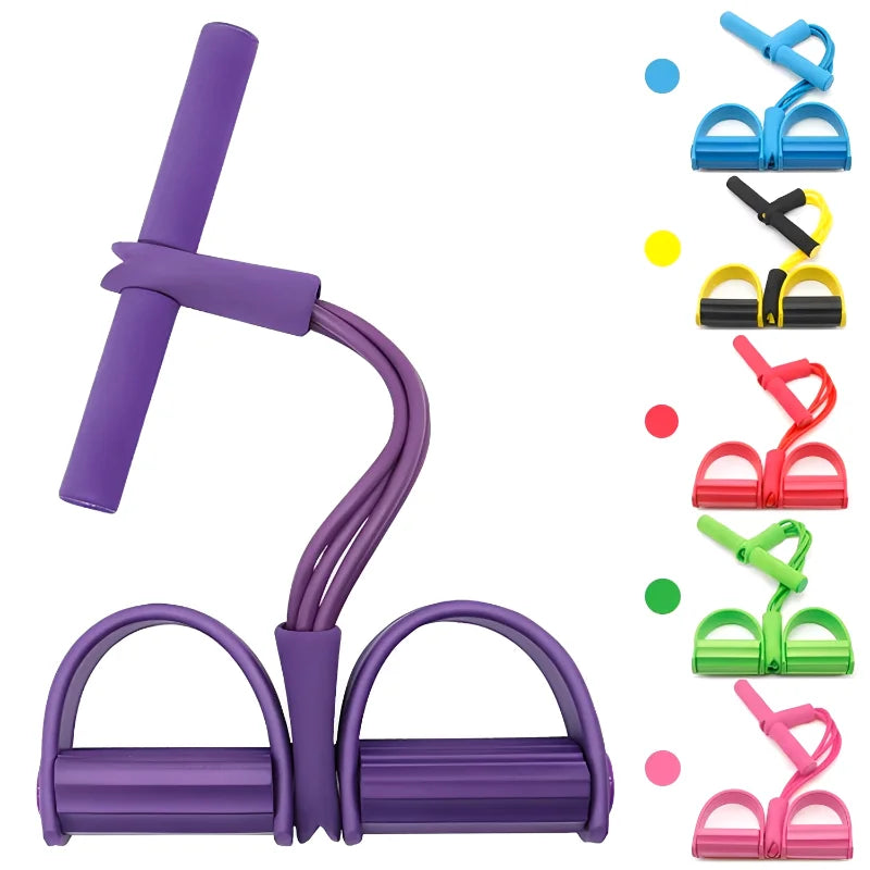 Four-Tube Pedal Resistance Trainer for Home Core Workouts